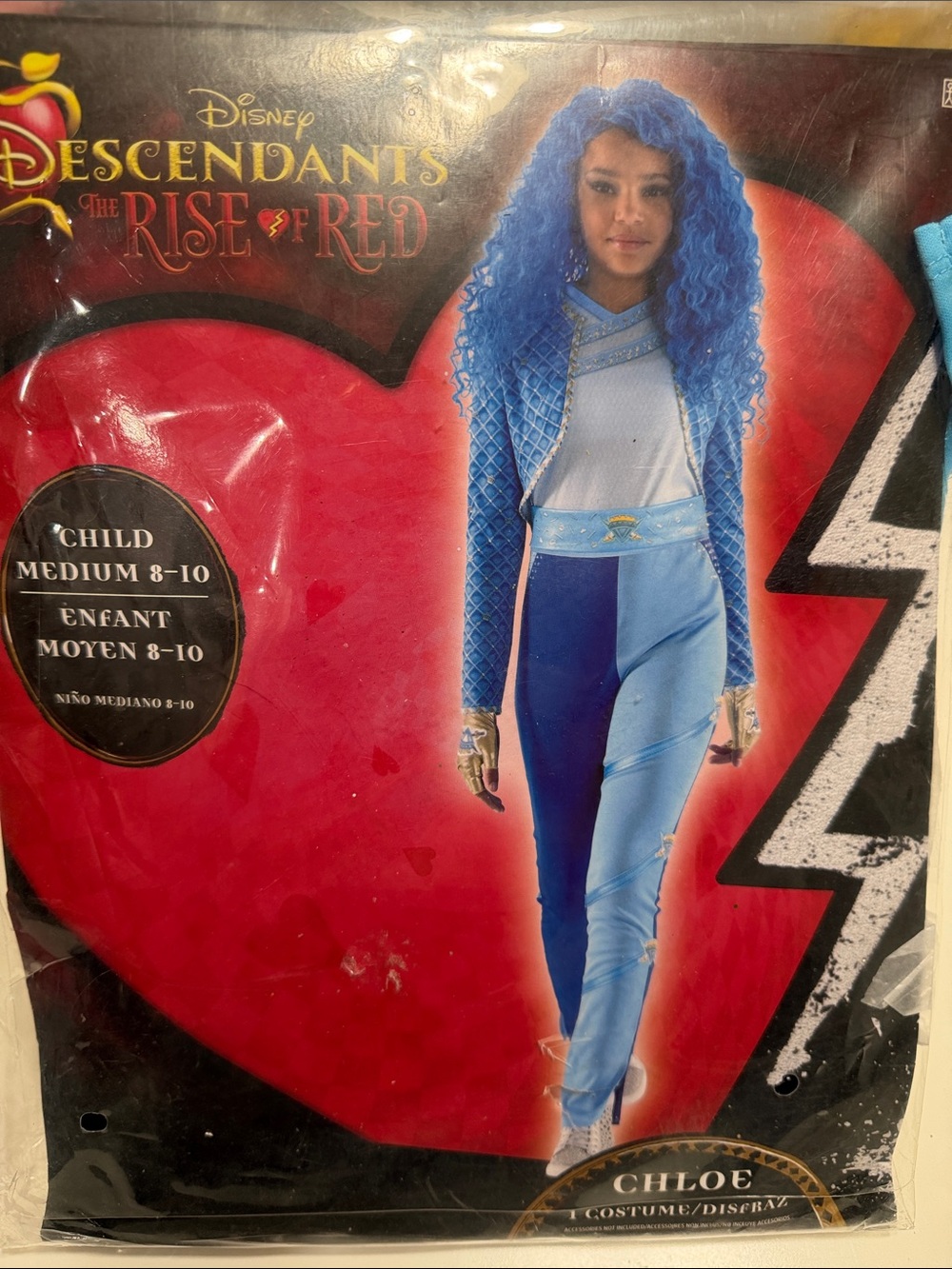 Disney Chloe Costume in Bright Blue and Light Blue - Descendants Rise of Red